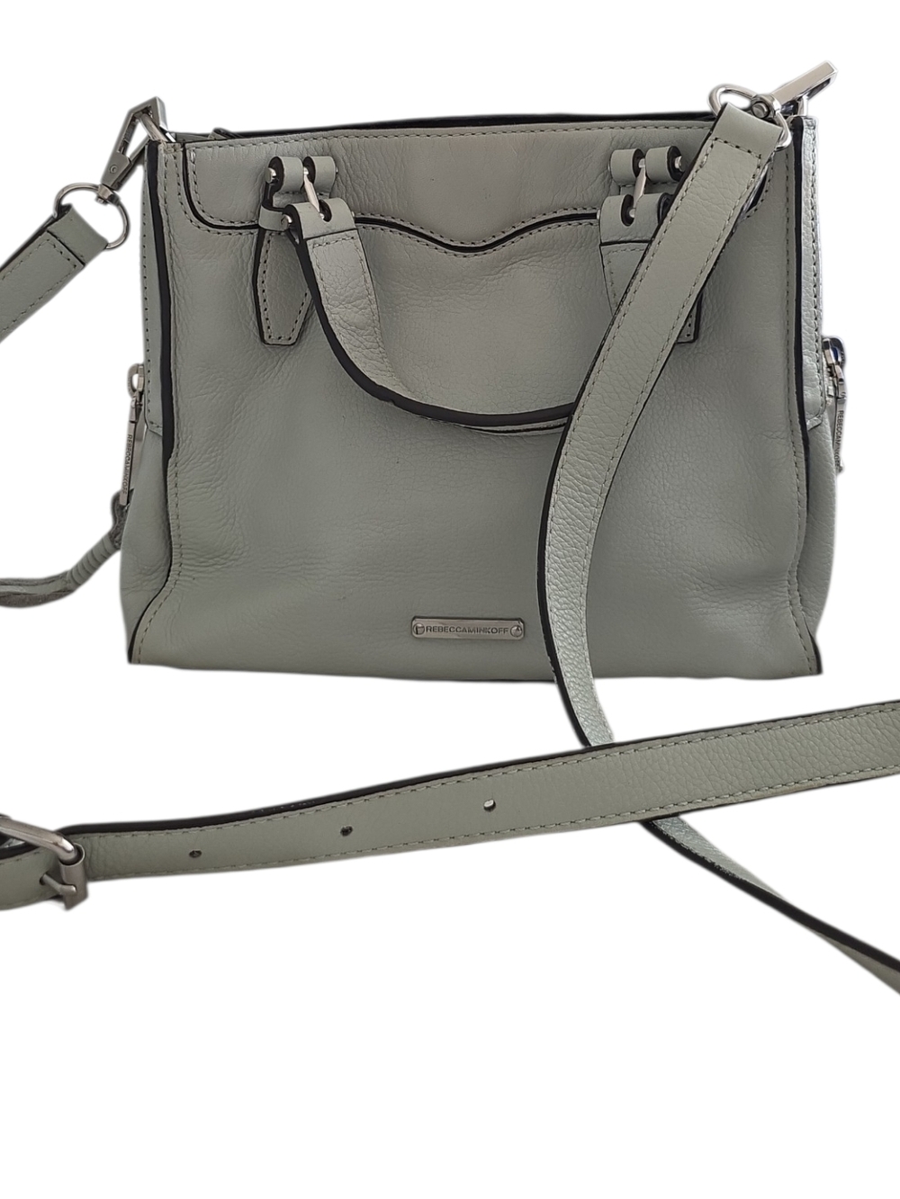 Rebecca Minkoff Sage Green Leather Crossbody Bag
